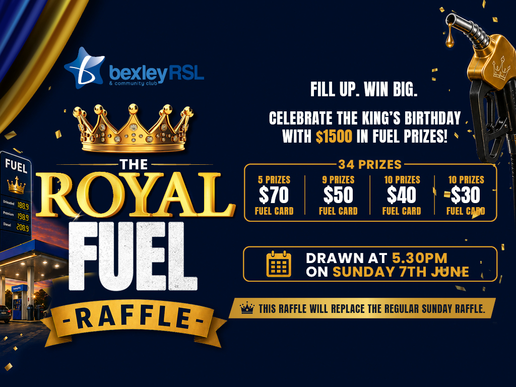 Ryl Raffle The Royal Fuel Raffle - Bexley RSL